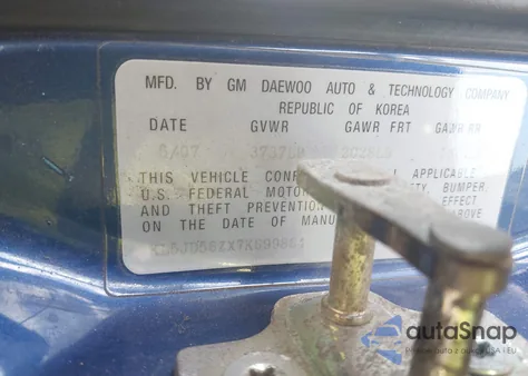 2007 Suzuki Forenza Convenience из США, поврежденный, VIN KL5JD56ZX7K699864